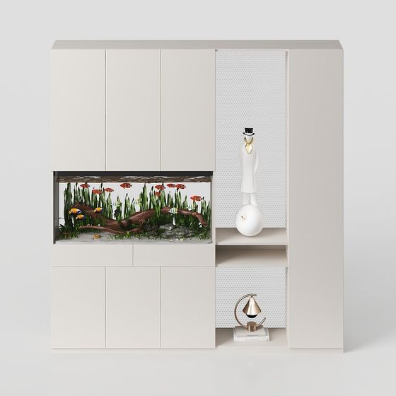 Aquarium Cabinet 3D model for Modern Interiors