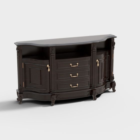 Classical TV Stand 3D model
