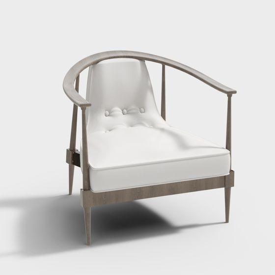 Elegant Low-Poly Lounge Chair 3D model