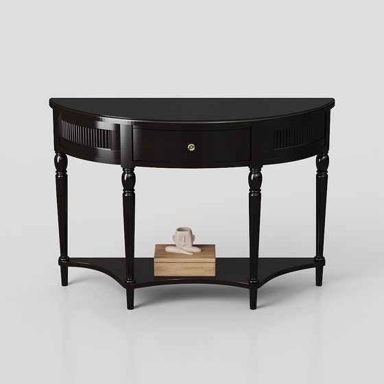 Elegant Half-Moon Console Table 3D model