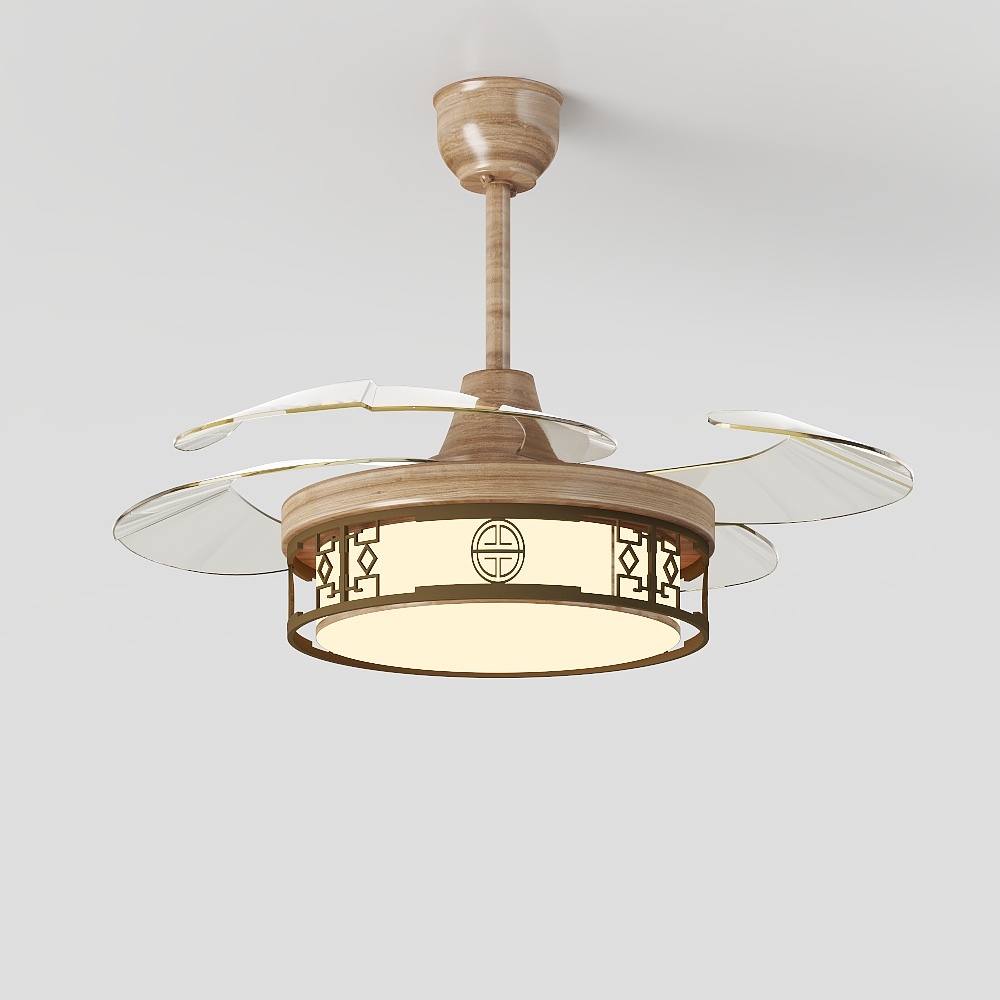 Modern minimalist fan chandelier
