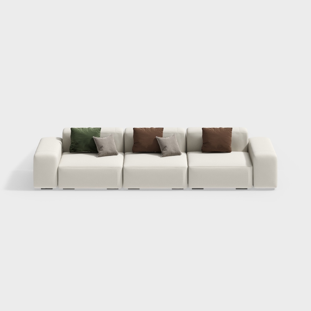 Modern living room multi-person sofa