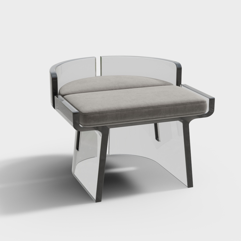 Modern living room wing chair