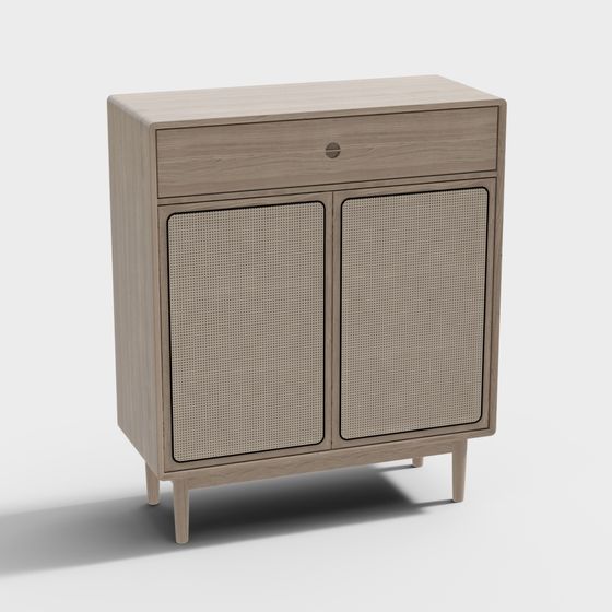 Elegant Minimalist Storage Cabinet 3D model