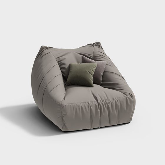 Stylish Low-Polygon Sofa 3D Model