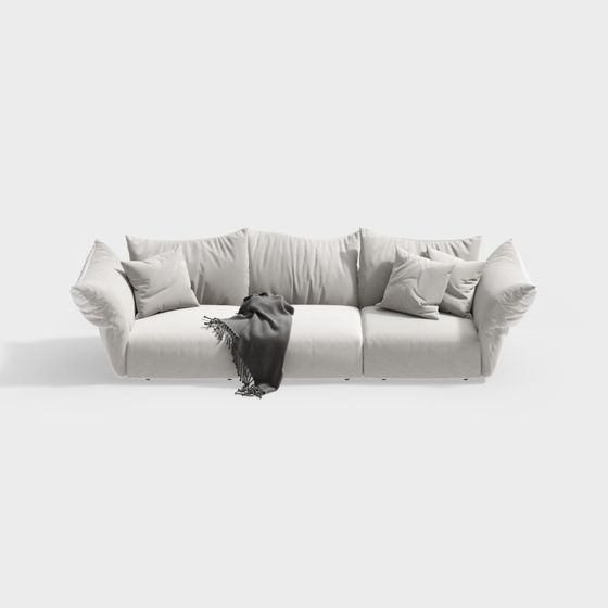 Minimalist Elegant Sofa 3D model for Modern Designs
