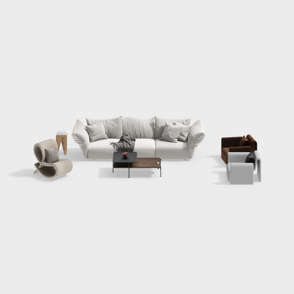 Modern living room sofa set