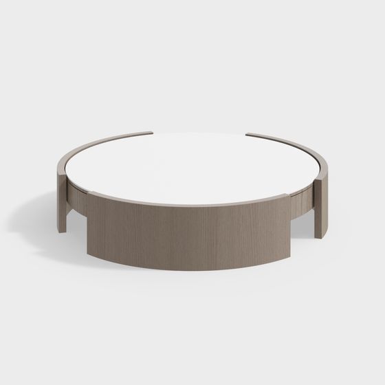 Curved Round Table 3D model for Modern Aesthetics