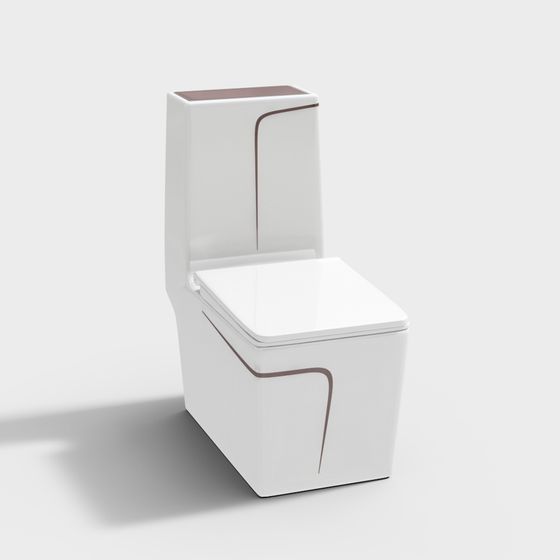 Futuristic Bathroom Toilet 3D model