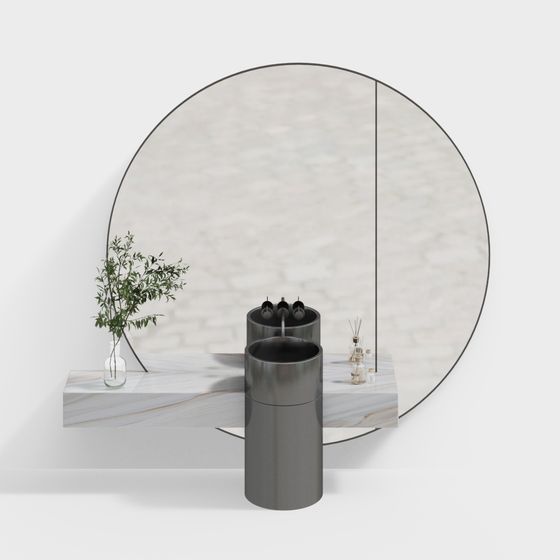 Urban Mirror Console Table 3D model