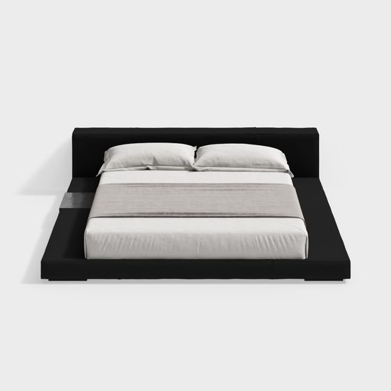 Modern Minimalist Bed 3D model