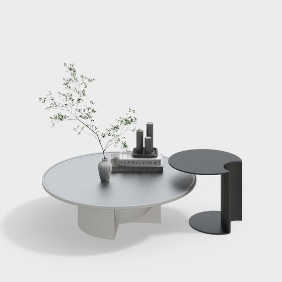 Stylish Low-Poly Coffee Table 3D model for Modern Spaces