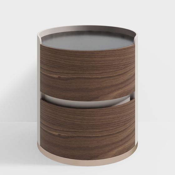 Stylish Cylindrical Storage Cabinet 3D model