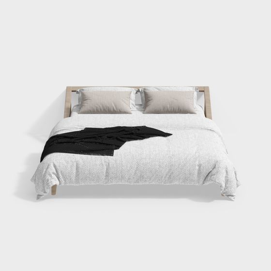 Modern Minimalist Bed Frame 3D model