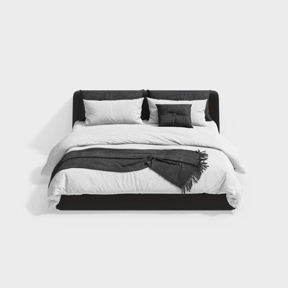 Modern Minimalist Bed 3D model
