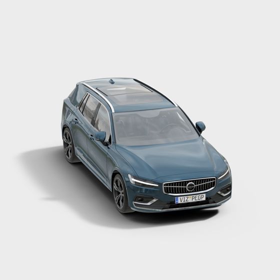 Futuristic Low-Poly Car 3D model