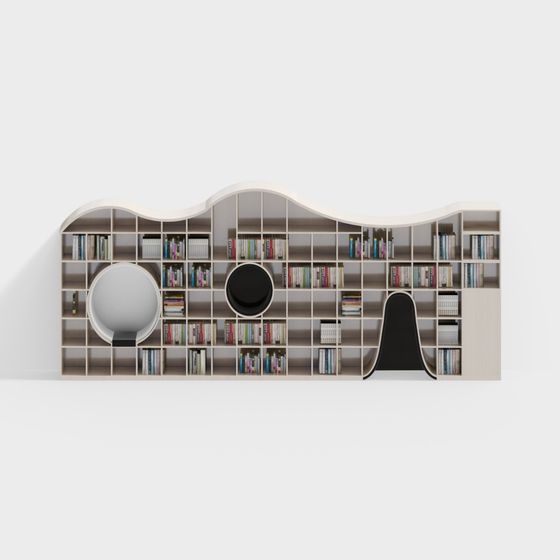 Elegant Bookshelf 3D model for Modern Spaces