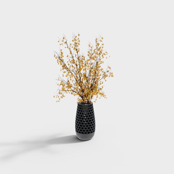 Autumn Branches Vase 3D model