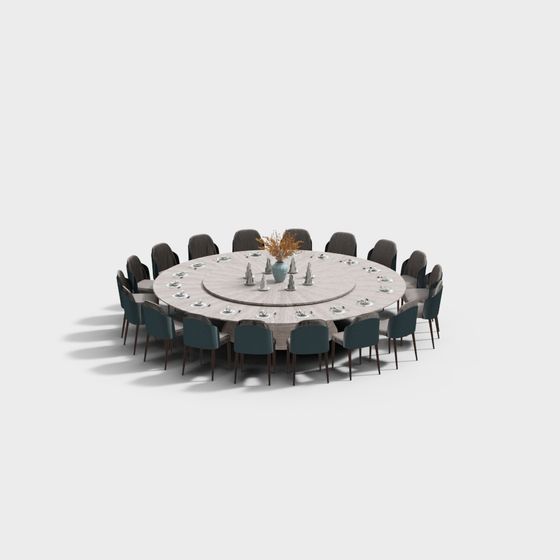 Low Poly High Detail Conference Table 3D model