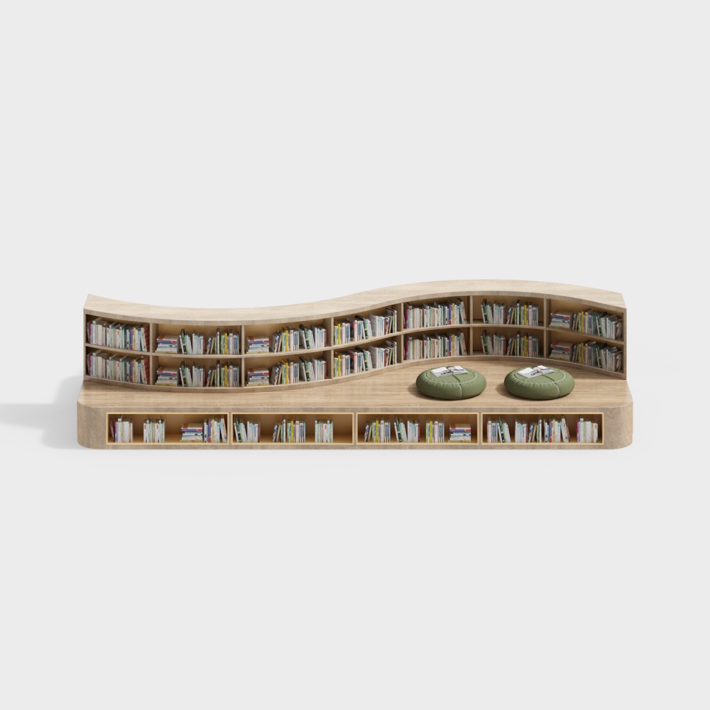 Children's rest area bookcase card holder