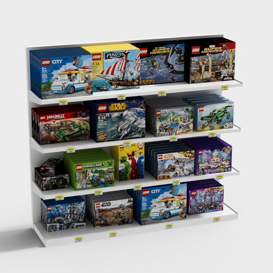 LEGO Toy Shelving 3D model for Imaginative Designs