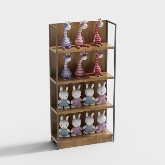 Whimsical Bookshelf 3D model for Imaginative Interiors