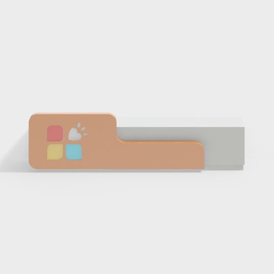Colorful Corner Shelf 3D model for Creative Projects