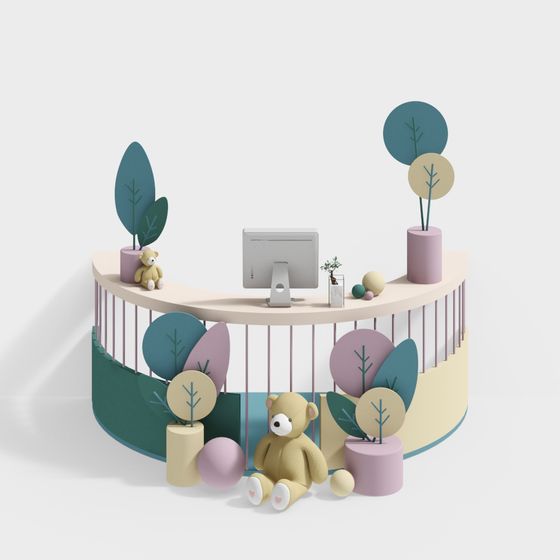Playful Kids Table 3D model