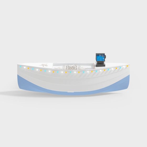 Futuristic 3D Model Boat - Voyage of Light