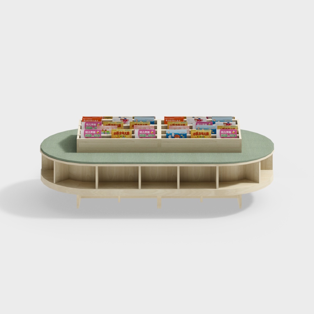 Children's picture book library bookcase card holder