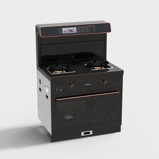 Stylish Gas Stove 3D model for Modern Kitchens