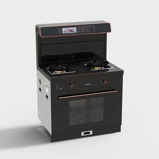 Elegant Gas Stove 3D model for Modern Kitchens