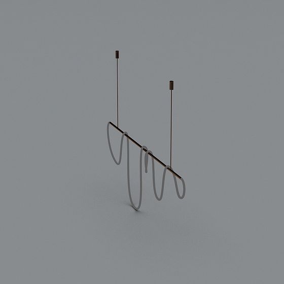 Spiral Light Pendant Lamp 3D model