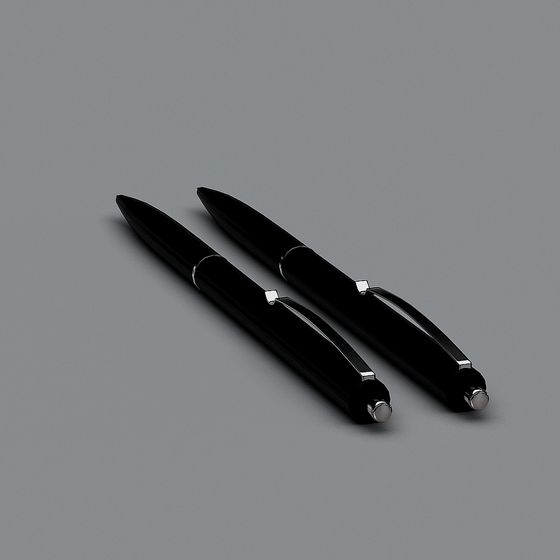 Elegant Low-Poly Pen 3D Model Design