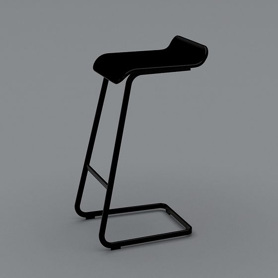 Stylish Minimalist Bar Stool 3D model