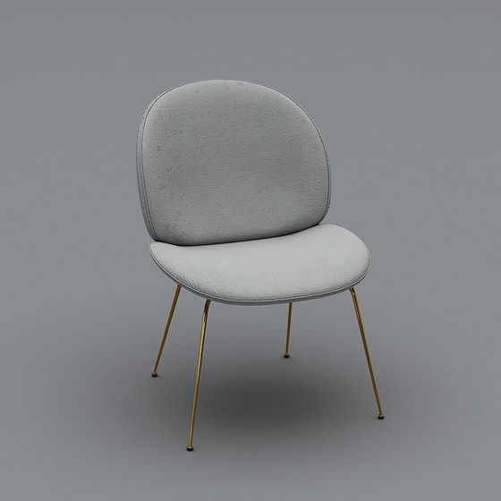Elegant Round Chair 3D model for Modern Interiors