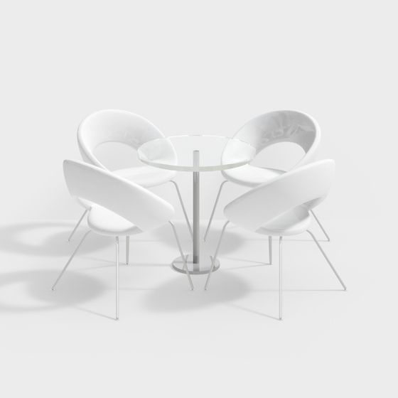 Urban Bistro Set 3D model for Modern Spaces