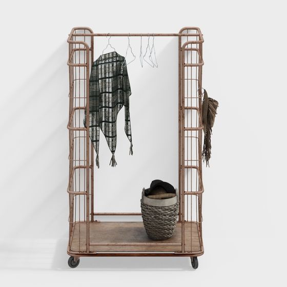 Vintage Clothes Hanger 3D model for Creative Spaces