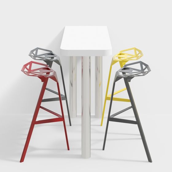 Geometric Chair 3D model - Creative Design for Interiors