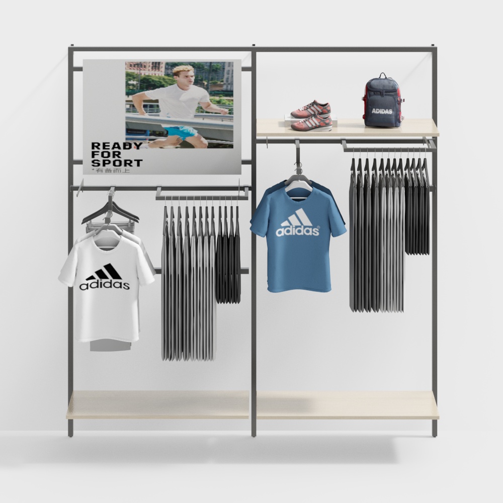 Clothing store display rack