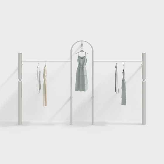 Stylish Hanger Display Rack 3D model