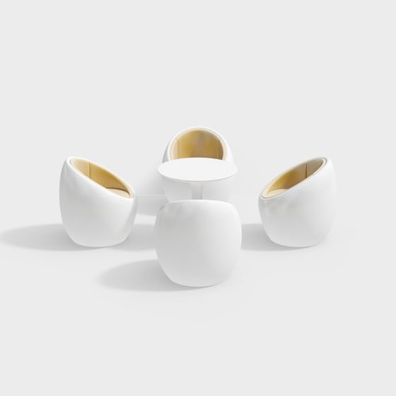 Egg Nesting Chairs 3D model