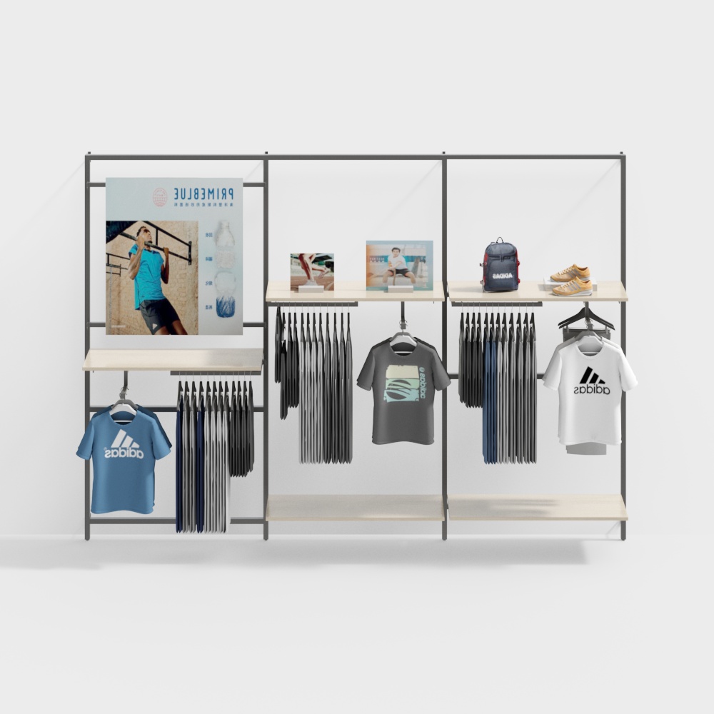 Clothing store display rack