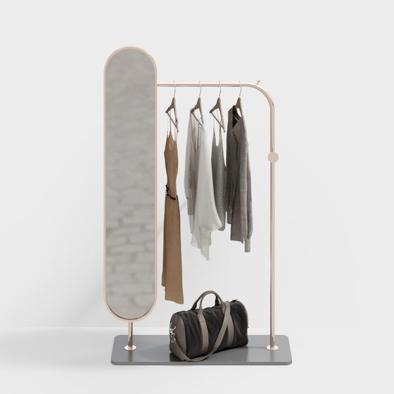 Modern Minimalist Clothes Hanger 3D model