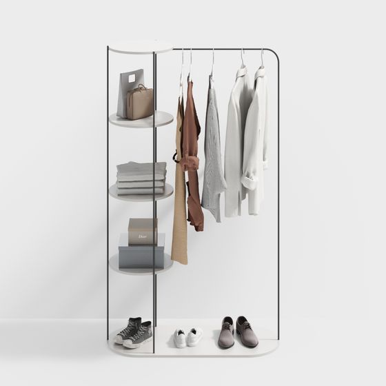 Modern Minimalist Coat Hanger 3D model