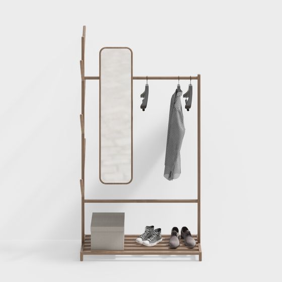 Minimalist Wardrobe Rack 3D model