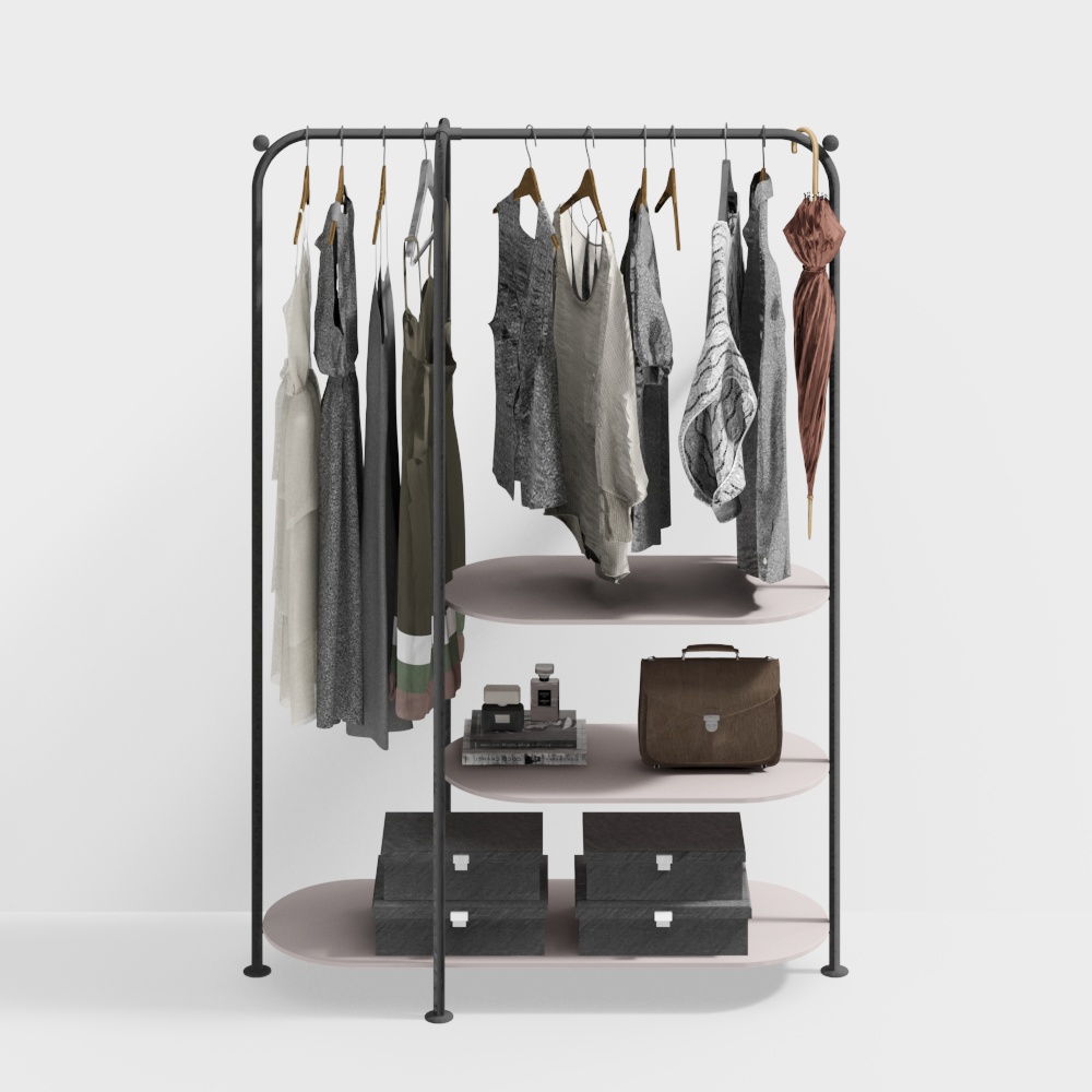 Clothing store display rack