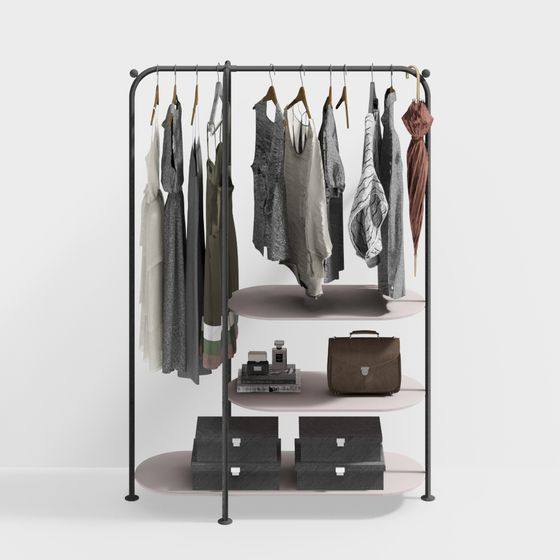 Modern Minimalist 3D Coat Rack Design