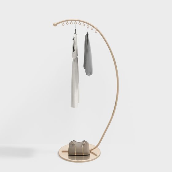 Stylish Coat Rack 3D model for Contemporary Spaces