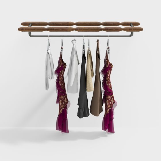 Elegant Low Poly 3D Model Hanger